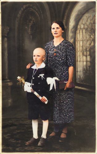 Zamordowana FRANCISZKA SOWA z synem EUGENIUSZEM, 1938 rok.